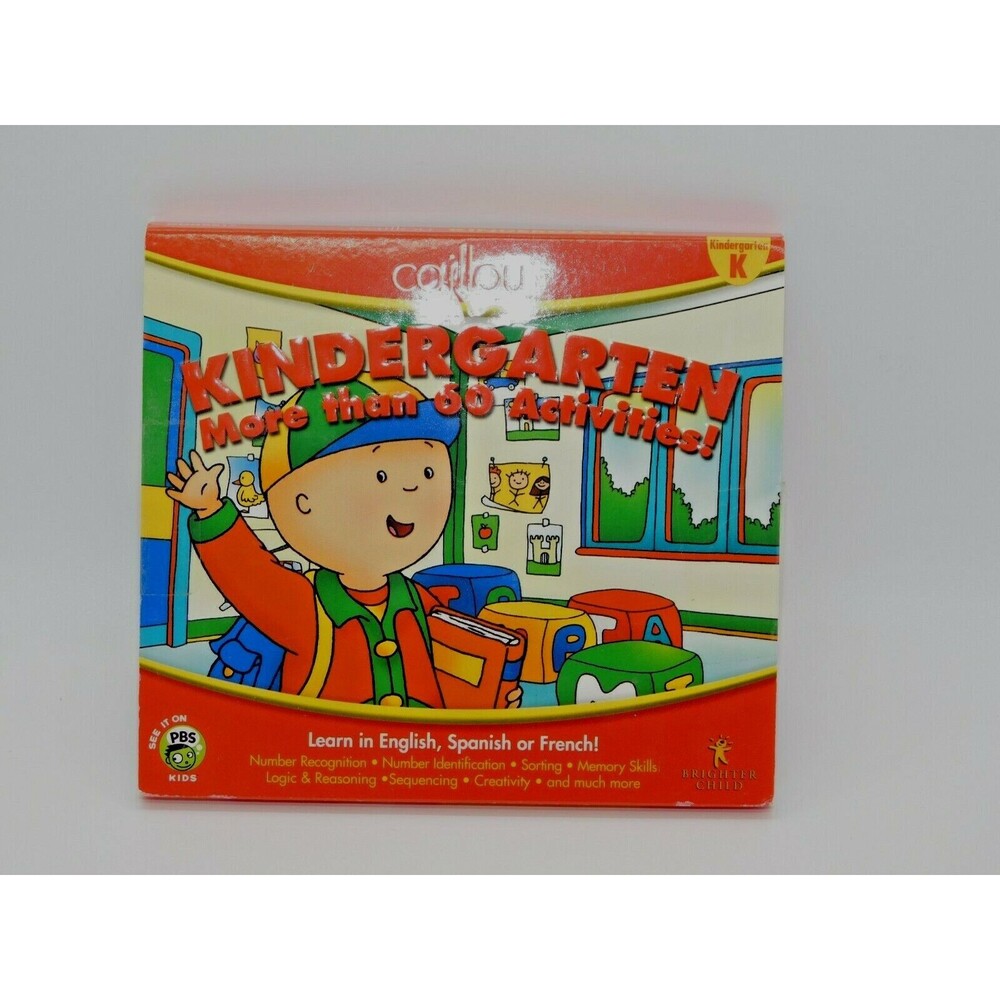 caillou Kindergarten Learn in English, Spanish or French
